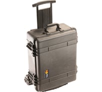 Защитный кейс Pelican 1560 черный с усиленной колесной базой и поропластом 015600-0009-110E