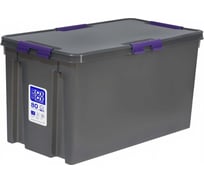 Ящик п/п Rox Box 720x390x380 80л. мороз. с крышкой на клипсах цв. прозрачно-серый 33119