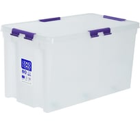 Ящик п/п Rox Box 720x390x380 80л. мороз. с крышкой на клипсах цв. прозрачный 33121