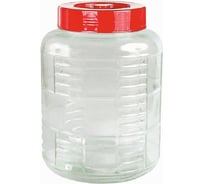 Стеклянная бутыль с крышкой-гидрозатвором ЛЕТО 9 л 3531