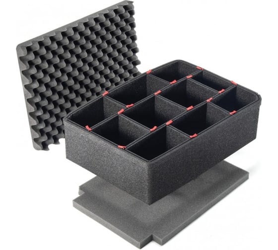Комплект жестких перегородок TrekPak + поропласт на крышку для кейса Pelican 1560 015600-5050-110E 1