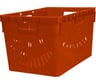 Ящик Тара.ру п/э, 600x400x340, перфорированный, стенки с отверстиями для пакетов, оранжевый 10842
