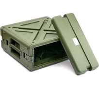 Кейс рэковый DGCASE 4 юнита ударопрочный, IP54, 485x483x185 DGCASE@RACK4U-olive