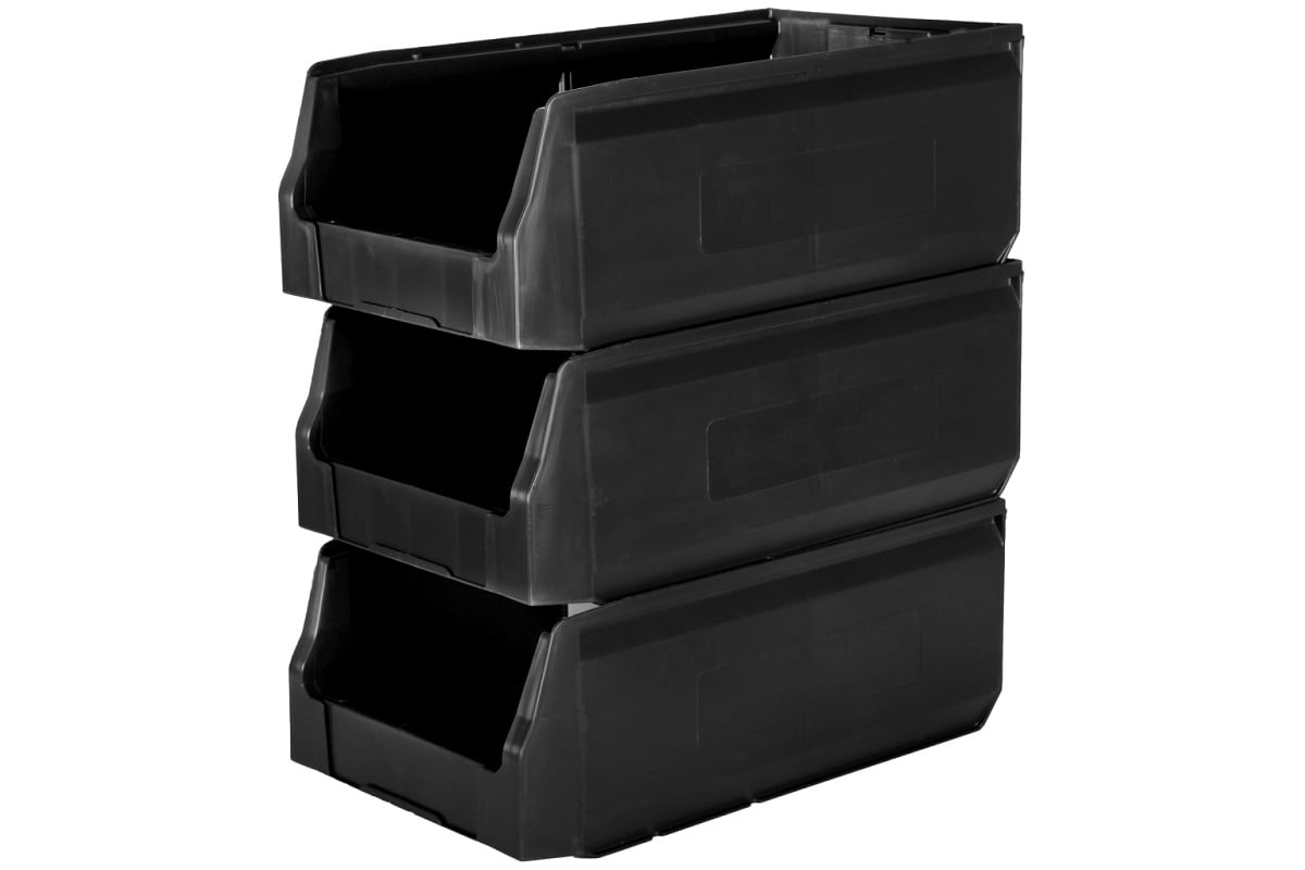 Пластиковый ящик для метизов Пластик Система черный 12.414.3 - выгодная ...
