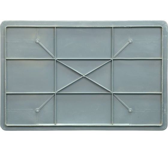 Ящик Тара.ру п/э, 600x400x410, сплошной, серый 05540