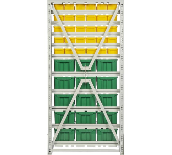 Стеллаж СТЕЛЛА-ТЕХНИК с ящиками 45 шт, серии V-1 и V-3, 735х1500, А1-05-00-05
