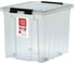 Ящик п/п Rox Box 500х390х405 мм с крышкой и клипсами, на роликах, 50 л. прозрачный 18710 1