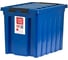 Ящик п/п Rox Box 500х390х405 мм с крышкой и клипсами, на роликах, 50 л. синий 18711 1