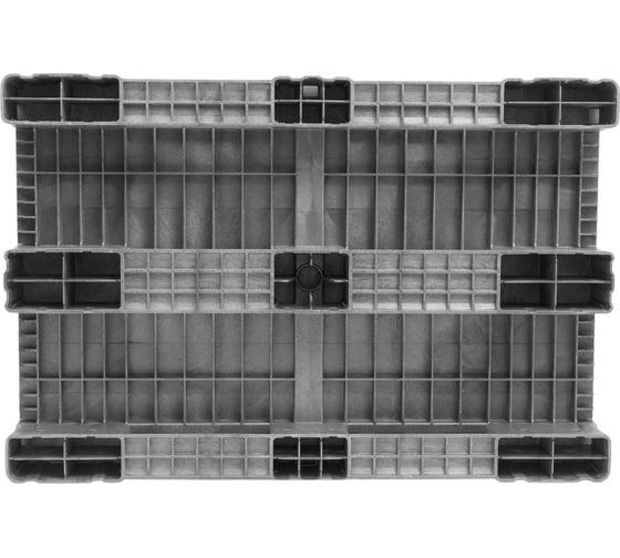 Паллет Gigant 1200x800x150 сплошной на 3-х полозьях серый 34230