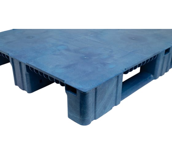 Паллет Gigant 1200x800x150 сплошной на 3-х полозьях синий 34231