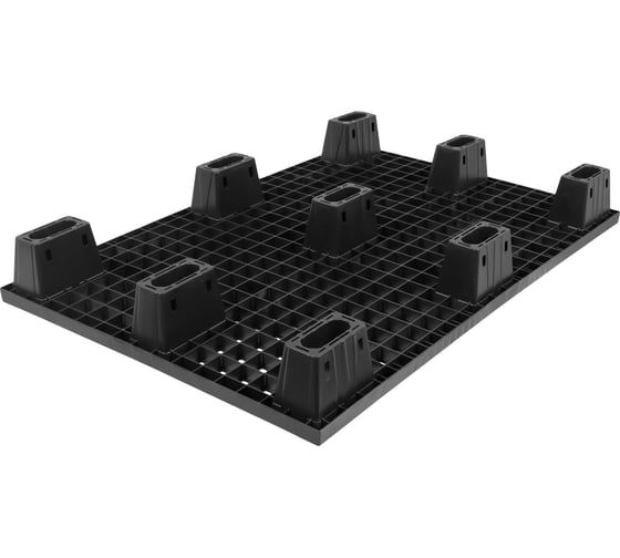Паллет Gigant 1200x800x140 вкладываемый на ножках чёрный 34202