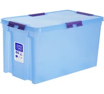 Ящик п/п Rox Box 720x390x380 80л. мороз. с крышкой на клипсах цв. прозрачно-голубой 33120