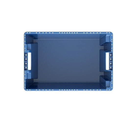 Поворотно-вкладываемый универсальный ящик Пластик система 600x400x300 мм, синий 12.480.PE.61