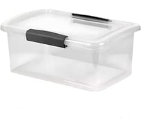 Ящик для хранения ATLASWELD Clear с защелками, 7 л, 35x23,5x14,8 см, прозрачный кристалл ATLKL251211999