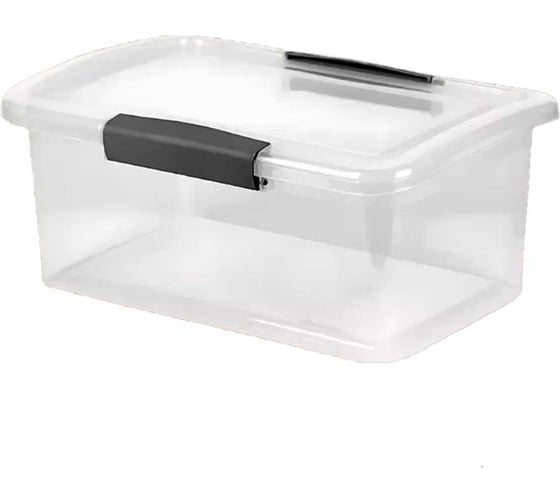 Ящик для хранения ATLASWELD Clear с защелками, 7 л, 35x23,5x14,8 см, прозрачный кристалл ATLKL251211999