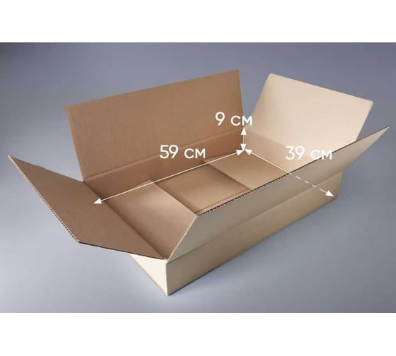 Коробка картонная PACK INNOVATION 59x39x9 cм, 20 л, 30 шт IP0GK059399-30