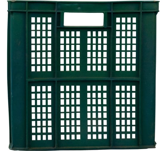 Перфорированный зеленый ящик Тара.ру п/э 600х400х410 06956