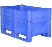 Пластиковый контейнер Dolav 1200х800х740 синий, сплошной 20785