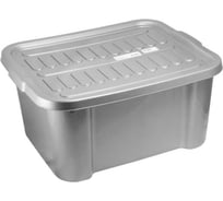 Ящик для хранения BORA 38.4 л с крышкой ПЛАСТИК ТЕМНО-СЕРЫЙ 1/1 ПЛ-BO455g