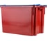 Ящик Тара.ру п/э 600х400х415, сплошной, с синей крышкой, Safe PRO, красный 18658 1