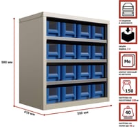 Кассетница Система хранения с пластиковыми ящиками HONEYCOMB Ironbox Mini-400 M-KSV4109