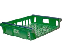 Ящик Тара.ру п/э 744х557х167 со складываемыми ручками, зелёный 20760