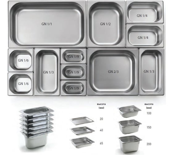 Гастроемкость Kitchen Muse GN1/2x40мм 812-40 172587