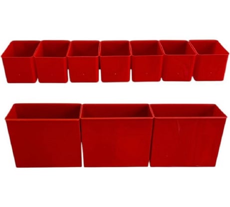 Набор лотков ACCURATE 70x53x50 мм 7 шт., 126x60x100 мм 3 шт., планка 350 мм 2 шт. ЛМК1+3 наб