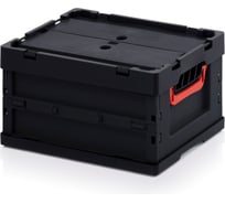 Складной антистатический ящик Дигрус с крышкой 400х300х220 мм АнтСК4322-Ч/Д