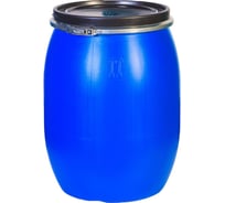 Бочка Тара.ру полиэтилен 100 л с крышкой на обруче синий 35761