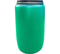 Бочка Тара.ру полиэтилен 227 л новая с крышкой на обруче зеленая 08848