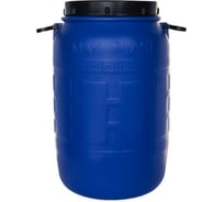 Бочка Тара.ру полиэтилен 100 л круглая, с винтовой крышкой, без вкладыша, с ручками цвет синий 35778