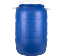 Бочка Тара.ру полиэтилен 120 л круглая, с винтовой крышкой, без вкладыша, с ручками цвет синий 35832