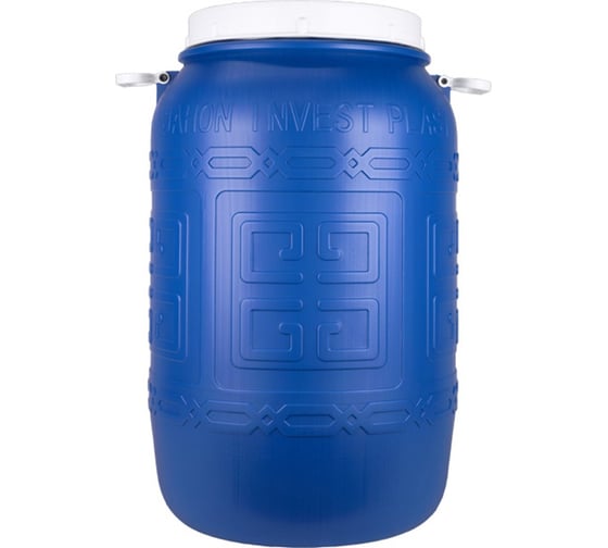 Бочка Тара.ру полиэтилен 120 л круглая, с винтовой крышкой, без вкладыша, с ручками цвет синий 35832 1