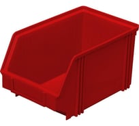 Лоток для склада ООО Комус 500 х 310 х 183 красный, сплошной 1028931