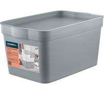 Ящик для хранения Blocker п/п, 211x141x110, 2,3 л, с крышкой, вкладываемый, цвет серый топаз 36169