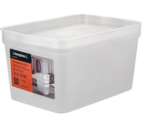 Ящик для хранения Blocker п/п, 211x141x110, 2,3 л, с крышкой, вкладываемый, цвет матовый кристалл 36168