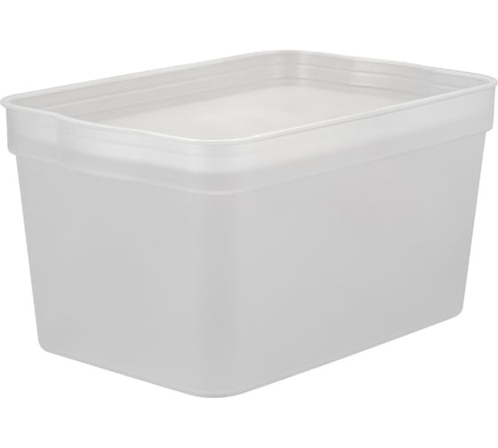 Ящик для хранения Blocker п/п, 211x141x110, 2,3 л, с крышкой, вкладываемый, цвет матовый кристалл 36168