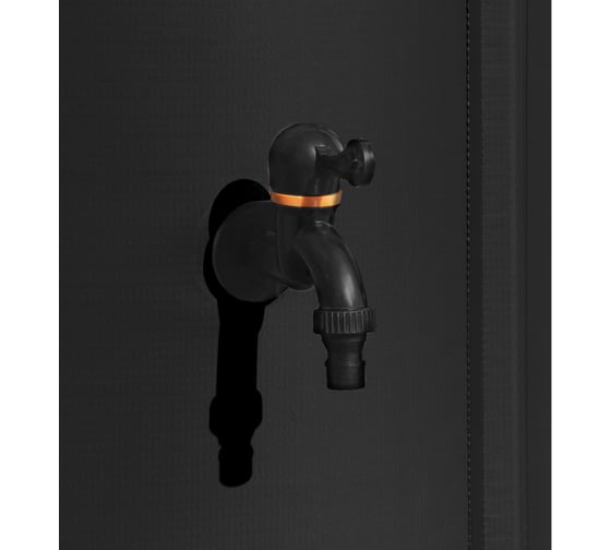 Бочка для воды KOLNER KWB 500B, 500 л, с краном и крышкой на молнии, черная, ПВХ, размер В 100 см х Д 80 см 8091100310