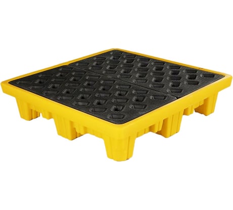 Емкость Тара.ру 1300x1300x300 для 4-х бочек цв. жёлтый 34600