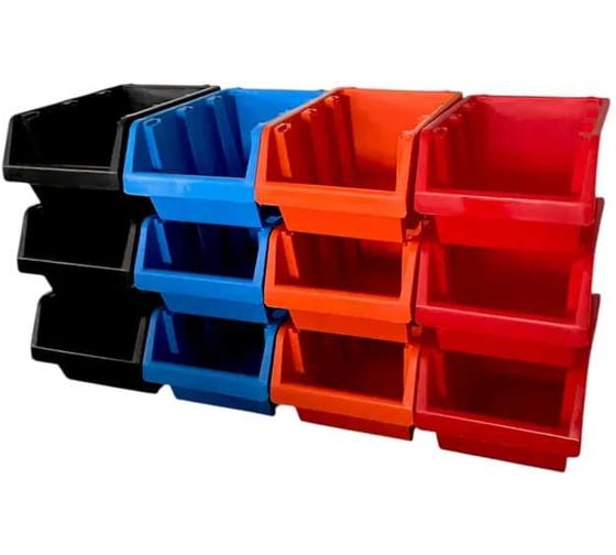 Лоток Jettools 150x95x330 для метизов 12шт разноцветные Л-1-150 наб12 1