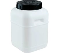 Бочка-бидон п/э BlackWeld 20л. квадратная, с крышкой, без вкладыша цв. белый 145156