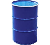 Бочка стальная Тара.ру 210л с крышкой и обручем 0,9x0.8x0.9 RAL 5010, цв. синий 00856