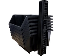 Комплект ящиков п/п Тара.ру 336x234x152 для метизов, с планкой, 6 шт. цв. черный 36990