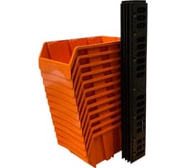 Комплект ящиков Тара.ру п/п 187x115x87 для метизов, с планкой, 12 шт. цв. оранжевый 36987