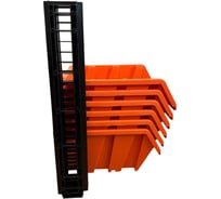 Комплект ящиков Тара.ру п/п 225x155x120 для метизов, с планкой, 6 шт. цв. оранжевый 36988