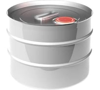 Бочка Дигрус металлическая 10л с крышкой берикап с ребром жесткости,белая БМБ-10-Б/Д