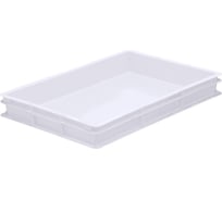 Ящик полимерный Тара.ру 600x400x75 сплошной натуральный мороз 35651