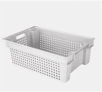 Ящик пищевой ОАО "ПОЛИМЕР" перфорированный 600x400x200(цвет: белый, м/с) 7930174550014
