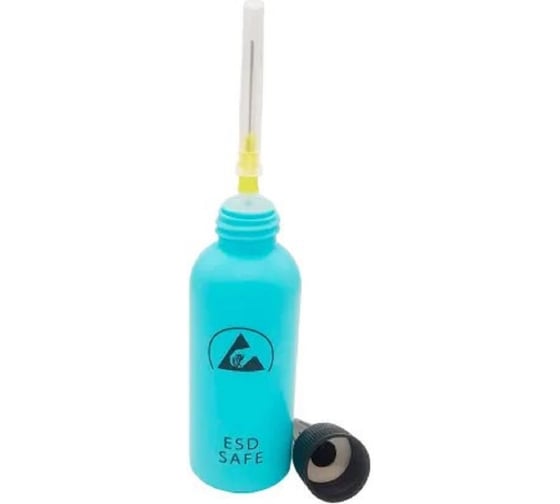 Антистатическая бутылка Clean Control Tech 60 мл с иглой (20G) голубая Е812-2 1